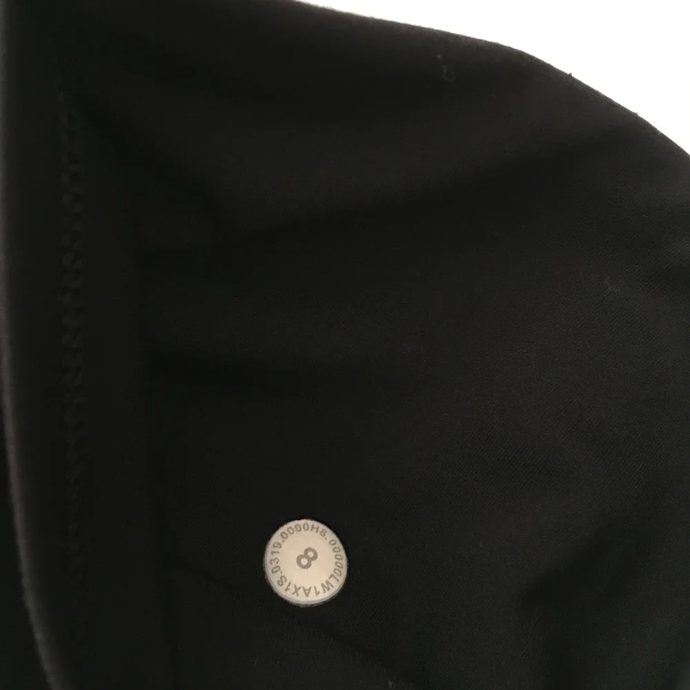Lululemon Leggings Womens Size 8 Black High Rise Side Pockets